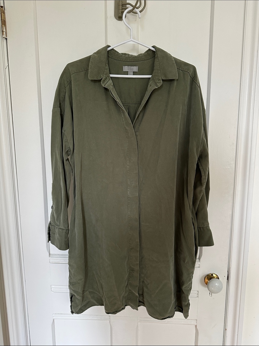 COS Olive Green Women’s  Long-Sleeve Shirt